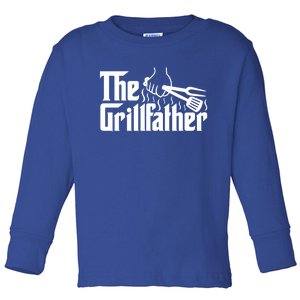 The Grillfather Dad Bbq Funny Gift Cute Gift Toddler Long Sleeve Shirt