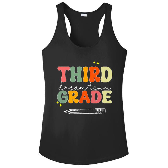 Third Grade Dream Team Teacher Appreciation Back To School Ladies PosiCharge Competitor Racerback Tank