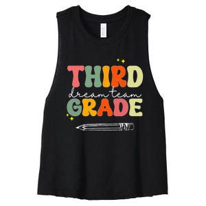 Third Grade Dream Team Teacher Appreciation Back To School Women's Racerback Cropped Tank