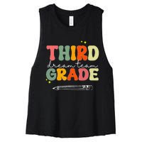 Third Grade Dream Team Teacher Appreciation Back To School Women's Racerback Cropped Tank