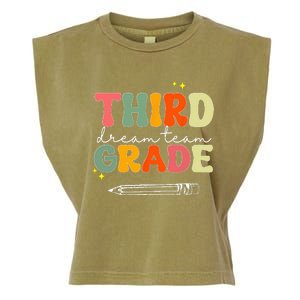 Third Grade Dream Team Teacher Appreciation Back To School Garment-Dyed Women's Muscle Tee