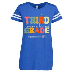 Third Grade Dream Team Teacher Appreciation Back To School Enza Ladies Jersey Football T-Shirt