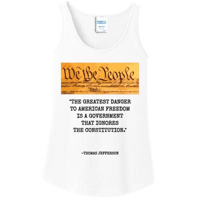 The Greatest Danger To Freedom Quote Thomas Jefferson Top Ladies Essential Tank