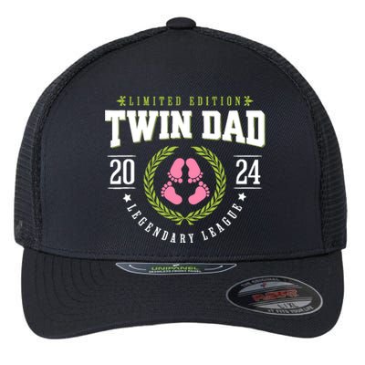 Twin Girl Dad Est 2024 Twin Dad To Be New Daddy Flexfit Unipanel Trucker Cap