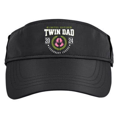 Twin Girl Dad Est 2024 Twin Dad To Be New Daddy Adult Drive Performance Visor