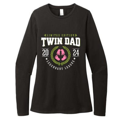 Twin Girl Dad Est 2024 Twin Dad To Be New Daddy Womens CVC Long Sleeve Shirt