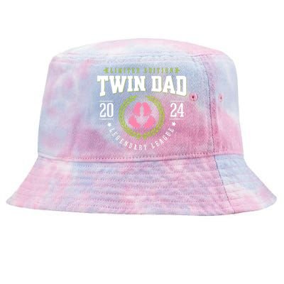 Twin Girl Dad Est 2024 Twin Dad To Be New Daddy Tie-Dyed Bucket Hat