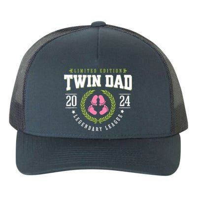 Twin Girl Dad Est 2024 Twin Dad To Be New Daddy Yupoong Adult 5-Panel Trucker Hat