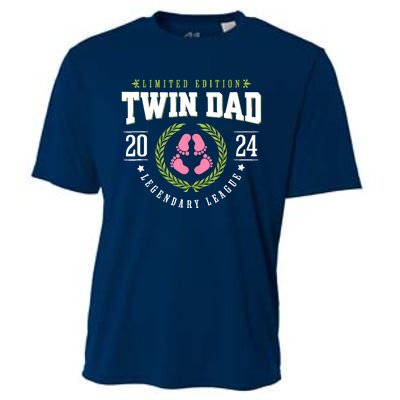 Twin Girl Dad Est 2024 Twin Dad To Be New Daddy Cooling Performance Crew T-Shirt