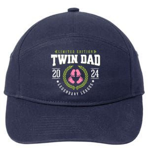 Twin Girl Dad Est 2024 Twin Dad To Be New Daddy 7-Panel Snapback Hat