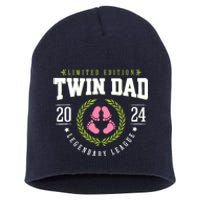 Twin Girl Dad Est 2024 Twin Dad To Be New Daddy Short Acrylic Beanie