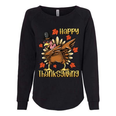 Thanksgiving Gift Dabbing Turkey Fall Cute Gift Womens California Wash Sweatshirt