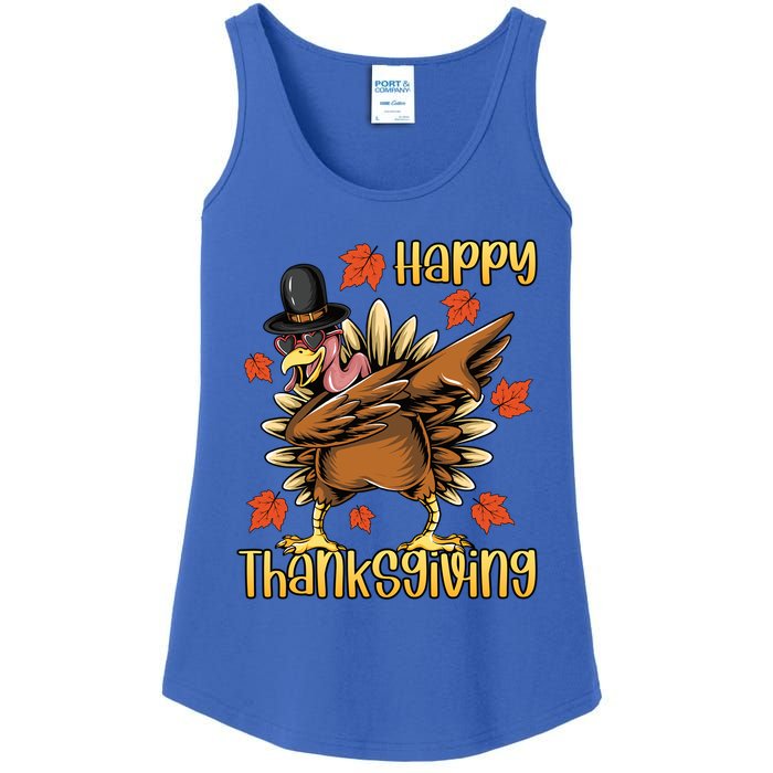 Thanksgiving Gift Dabbing Turkey Fall Cute Gift Ladies Essential Tank