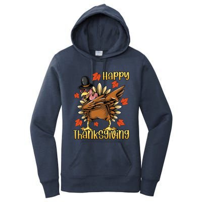 Thanksgiving Gift Dabbing Turkey Fall Cute Gift Women's Pullover Hoodie