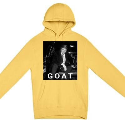 Trump Goat Donald Trump 2024 Gift Premium Pullover Hoodie