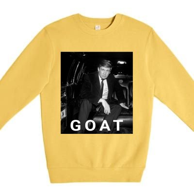 Trump Goat Donald Trump 2024 Gift Premium Crewneck Sweatshirt