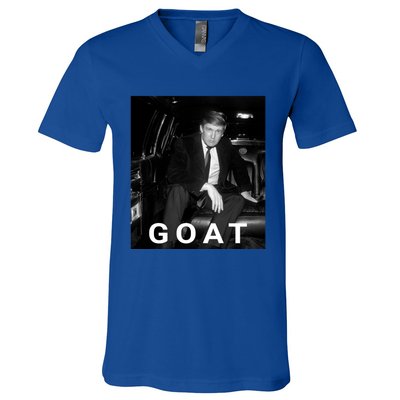 Trump Goat Donald Trump 2024 Gift V-Neck T-Shirt