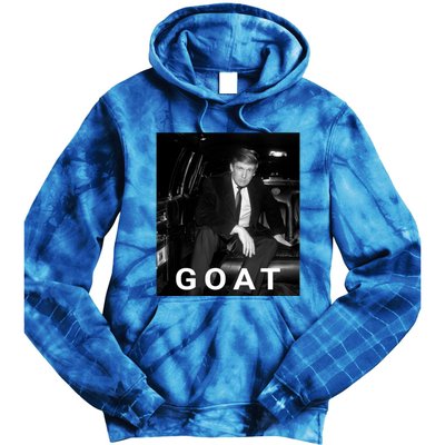 Trump Goat Donald Trump 2024 Gift Tie Dye Hoodie