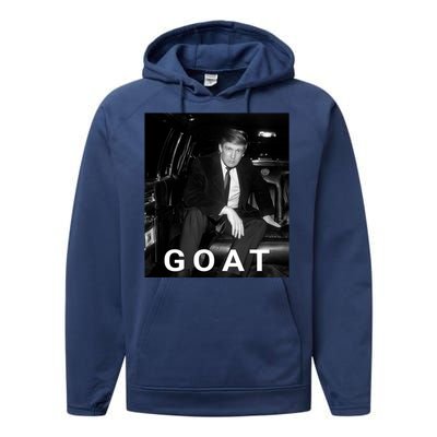 Trump Goat Donald Trump 2024 Gift Performance Fleece Hoodie