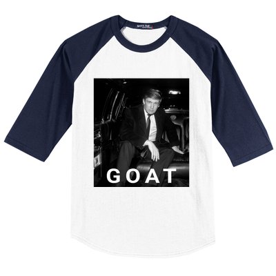 Trump Goat Donald Trump 2024 Gift Baseball Sleeve Shirt