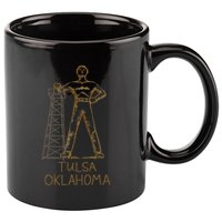 Tulsa Golden Driller Oklahoma 11oz C Handle Ceramic Mug