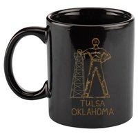 Tulsa Golden Driller Oklahoma 11oz C Handle Ceramic Mug
