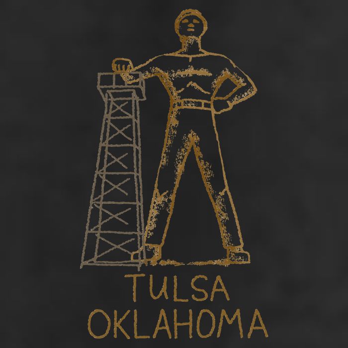 Tulsa Golden Driller Oklahoma 11oz C Handle Ceramic Mug