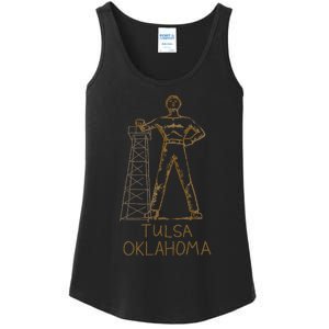 Tulsa Golden Driller Oklahoma Ladies Essential Tank