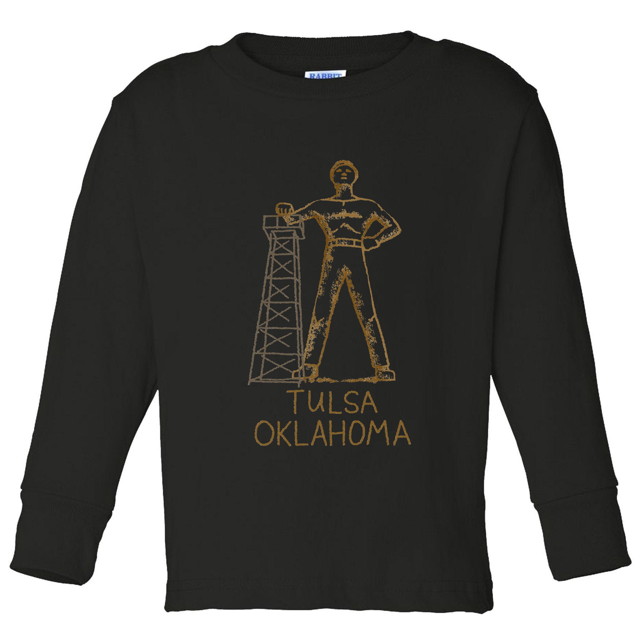 Tulsa Golden Driller Oklahoma Toddler Long Sleeve Shirt