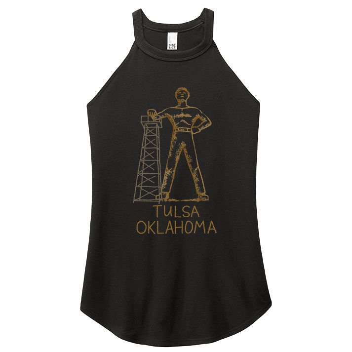 Tulsa Golden Driller Oklahoma Women's Perfect Tri Rocker Tank