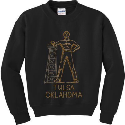 Tulsa Golden Driller Oklahoma Kids Sweatshirt