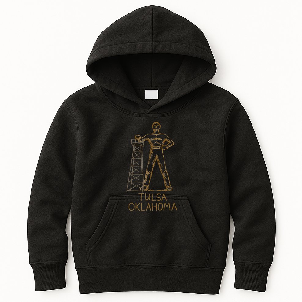 Tulsa Golden Driller Oklahoma Kids Hoodie