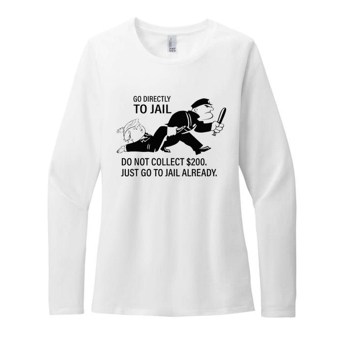 Trump Go Directly To Jail Do Not Collect $200 Womens CVC Long Sleeve Shirt