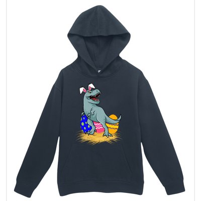 Tmeaningful Giftrex Dinosaur Easter Holiday Bunny Ears Color Egg Hunt Funny Gift Urban Pullover Hoodie