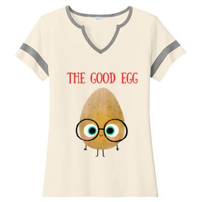 The Good Egg Ladies Halftime Notch Neck Tee