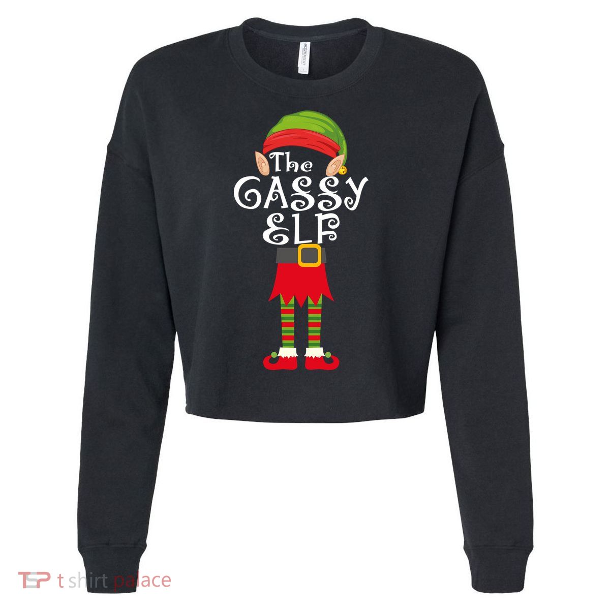 The Gassy Elf Cropped Pullover Crew