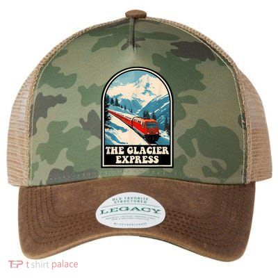 The Glacier Express Switzerland Swiss Train Mountains Winter Legacy Tie Dye Trucker Hat