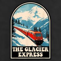The Glacier Express Switzerland Swiss Train Mountains Winter 7 Panel Mesh Trucker Snapback Hat