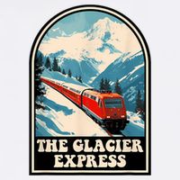 The Glacier Express Switzerland Swiss Train Mountains Winter Cooling Performance Crew T-Shirt