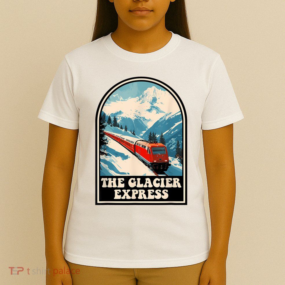 The Glacier Express Switzerland Swiss Train Mountains Winter T-Shirt