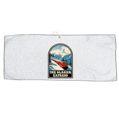 The Glacier Express Switzerland Swiss Train Mountains Winter Large Microfiber Waffle Golf Towel