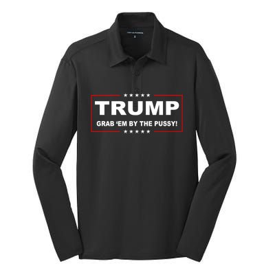 Trump Grab Em Silk Touch Performance Long Sleeve Polo