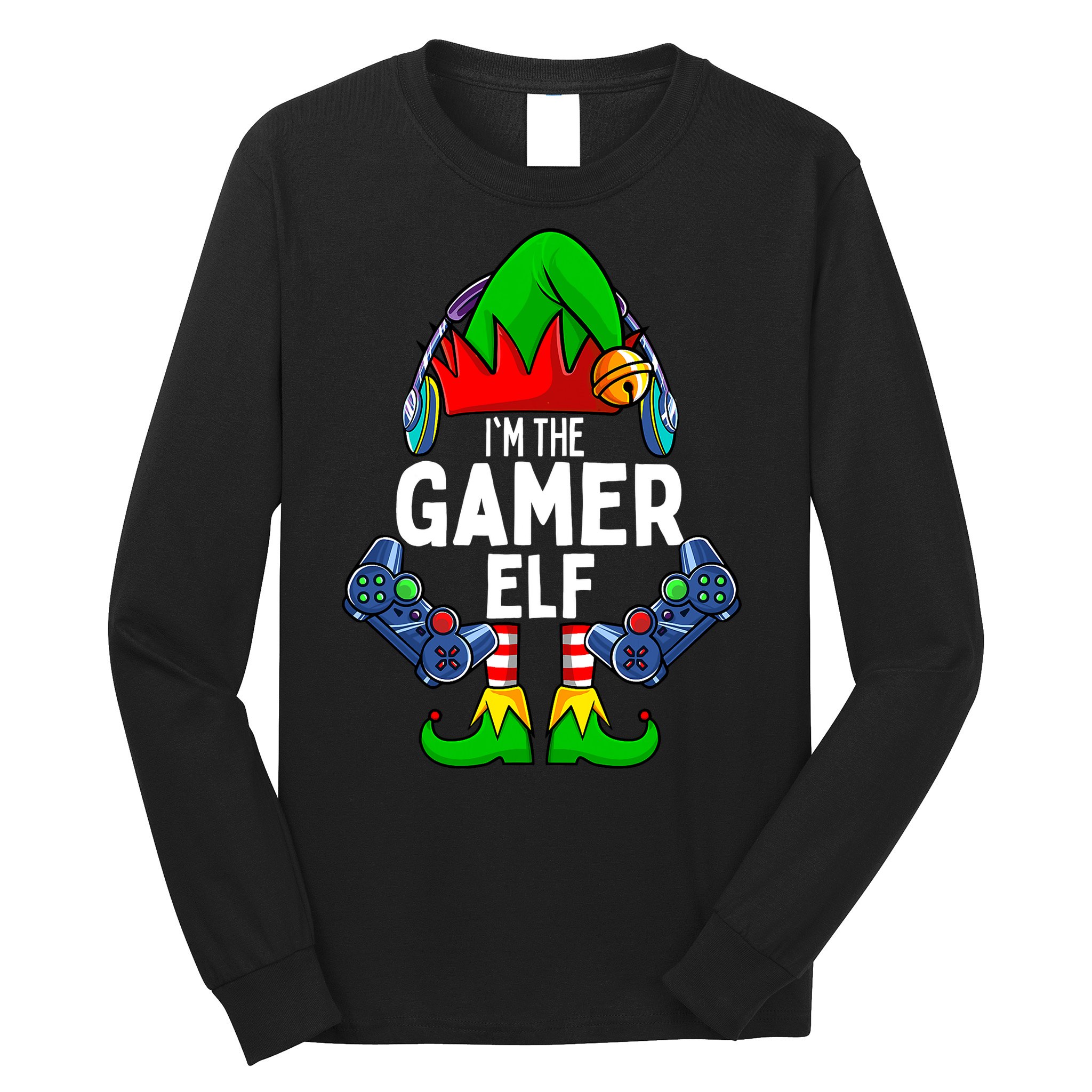 The Gamer ELF Matching Family Christmas Holiday Xmas Long Sleeve Shirt