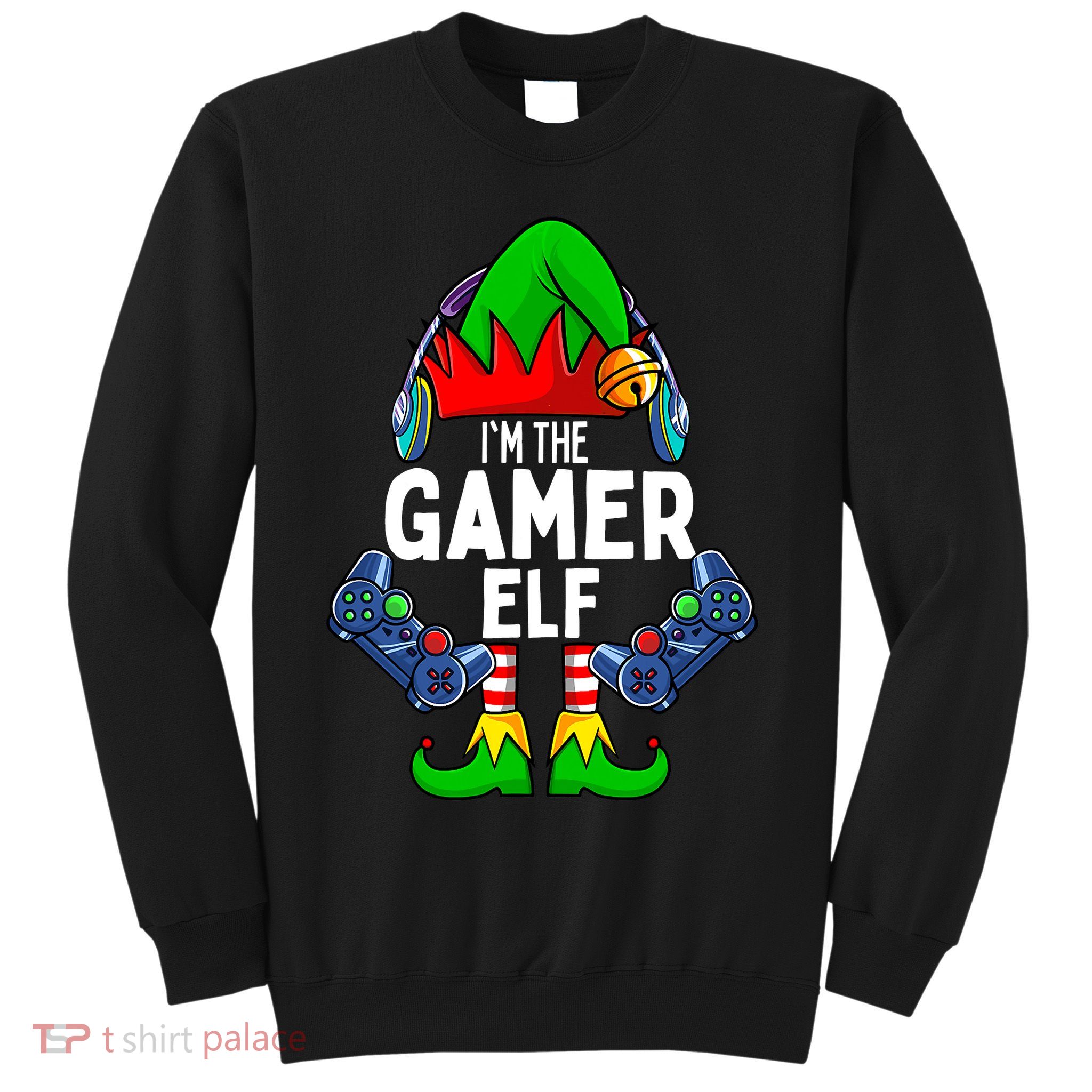 The Gamer ELF Matching Family Christmas Holiday Xmas Sweatshirt