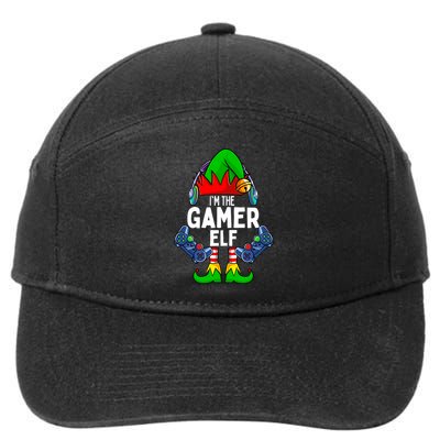 The Gamer ELF Matching Family Christmas Holiday Xmas 7-Panel Snapback Hat