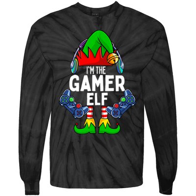 The Gamer ELF Matching Family Christmas Holiday Xmas Tie-Dye Long Sleeve Shirt
