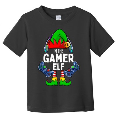 The Gamer ELF Matching Family Christmas Holiday Xmas Toddler T-Shirt