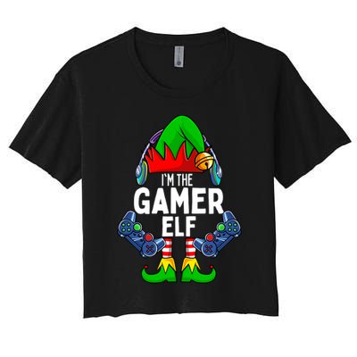 The Gamer ELF Matching Family Christmas Holiday Xmas Crop Top