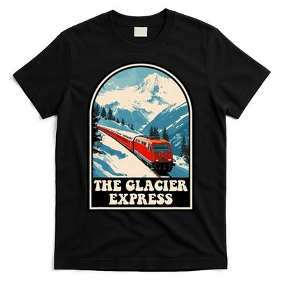 The Glacier Express Switzerland Swiss Train Mountains Winter T-Shirt