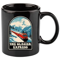 The Glacier Express Switzerland Swiss Train Mountains Winter 11oz C Handle Ceramic Mug